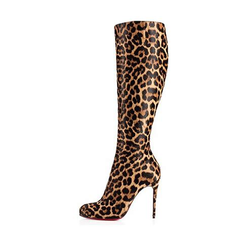 high heel leopard boots.